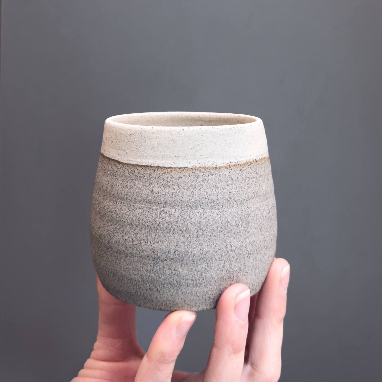 Stoneware Cup – Speckled White
