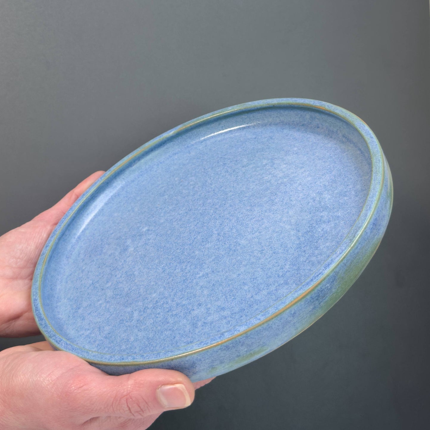 Stoneware Plate – Blue Grey