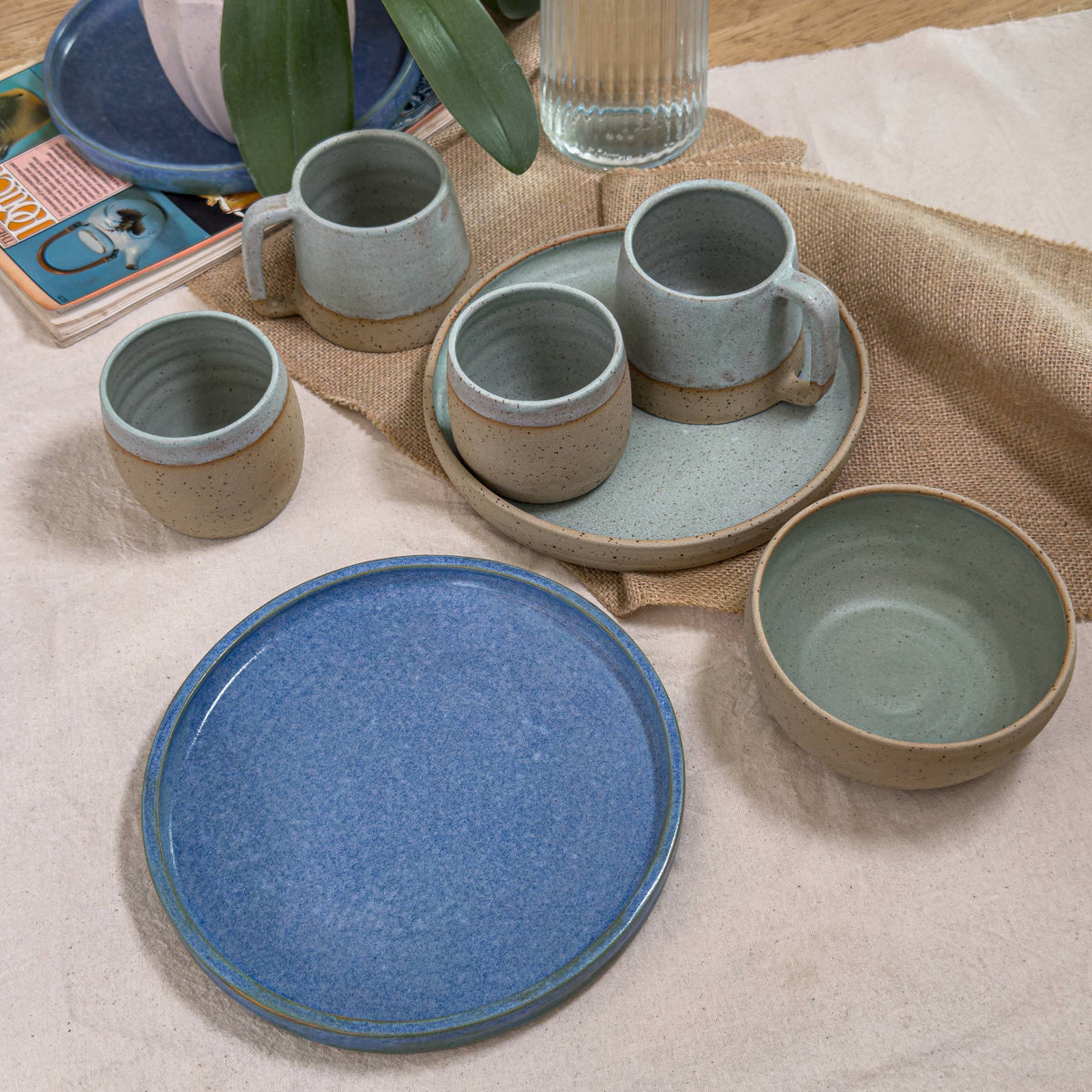 Stoneware Plate – Blue Grey
